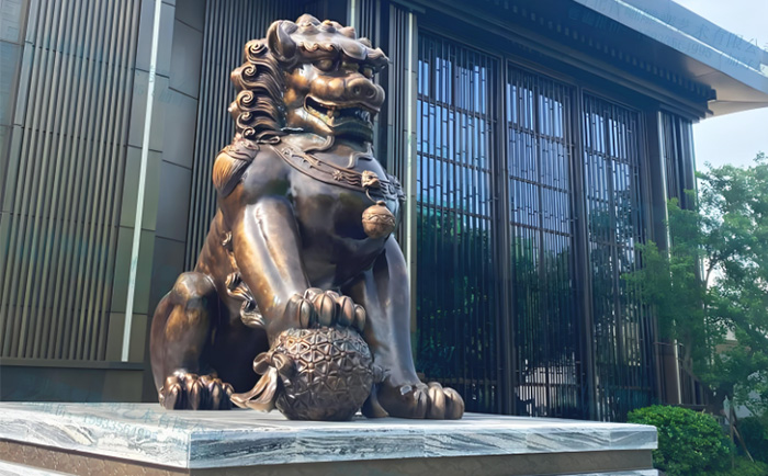 定制銅天安門獅子雕塑，致敬中華文化