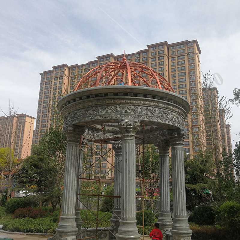 歐式景觀亭子，小區(qū)石雕涼亭，大理石石材亭子