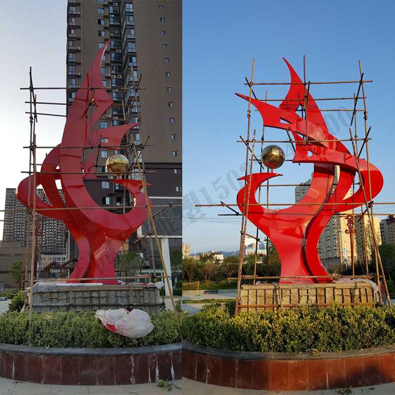 大型不銹鋼雕塑，不銹鋼鳳凰雕塑，小區(qū)不銹鋼景觀雕塑