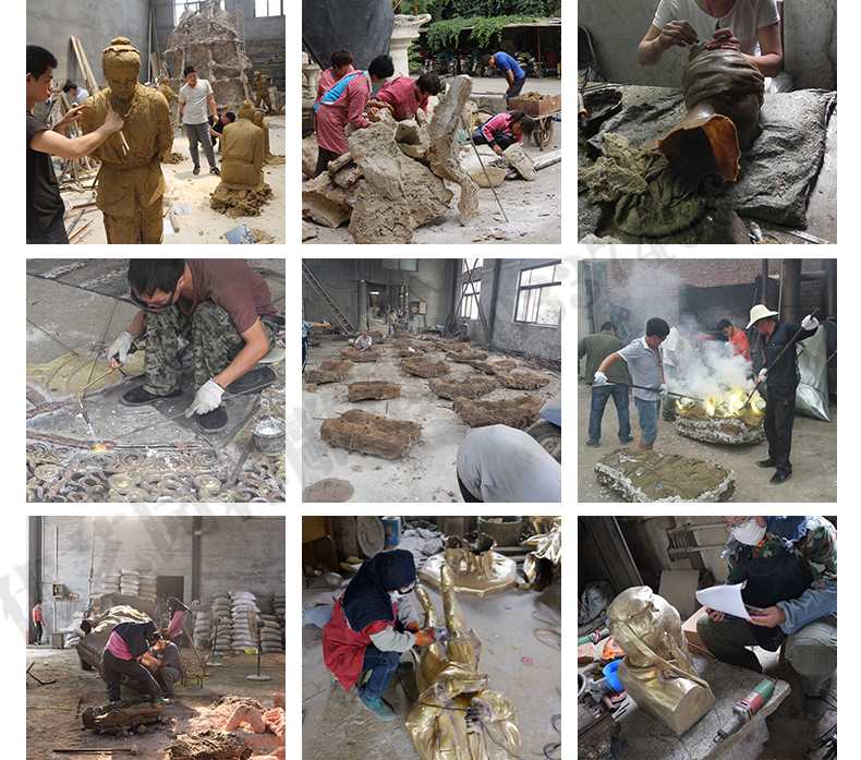 銅雕塑廠家，銅雕塑鑄造流程，銅雕塑定制
