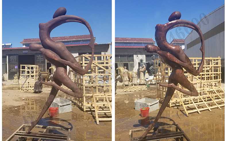 跳舞人物銅雕塑，銅舞蹈雕塑，銅抽象人物