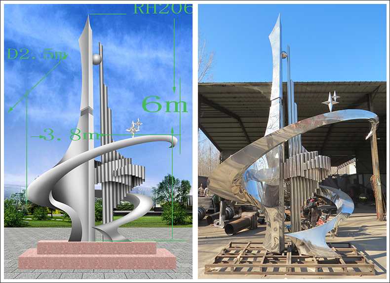 大型不銹鋼雕塑，不銹鋼雕塑廠家，室外大型景觀雕塑