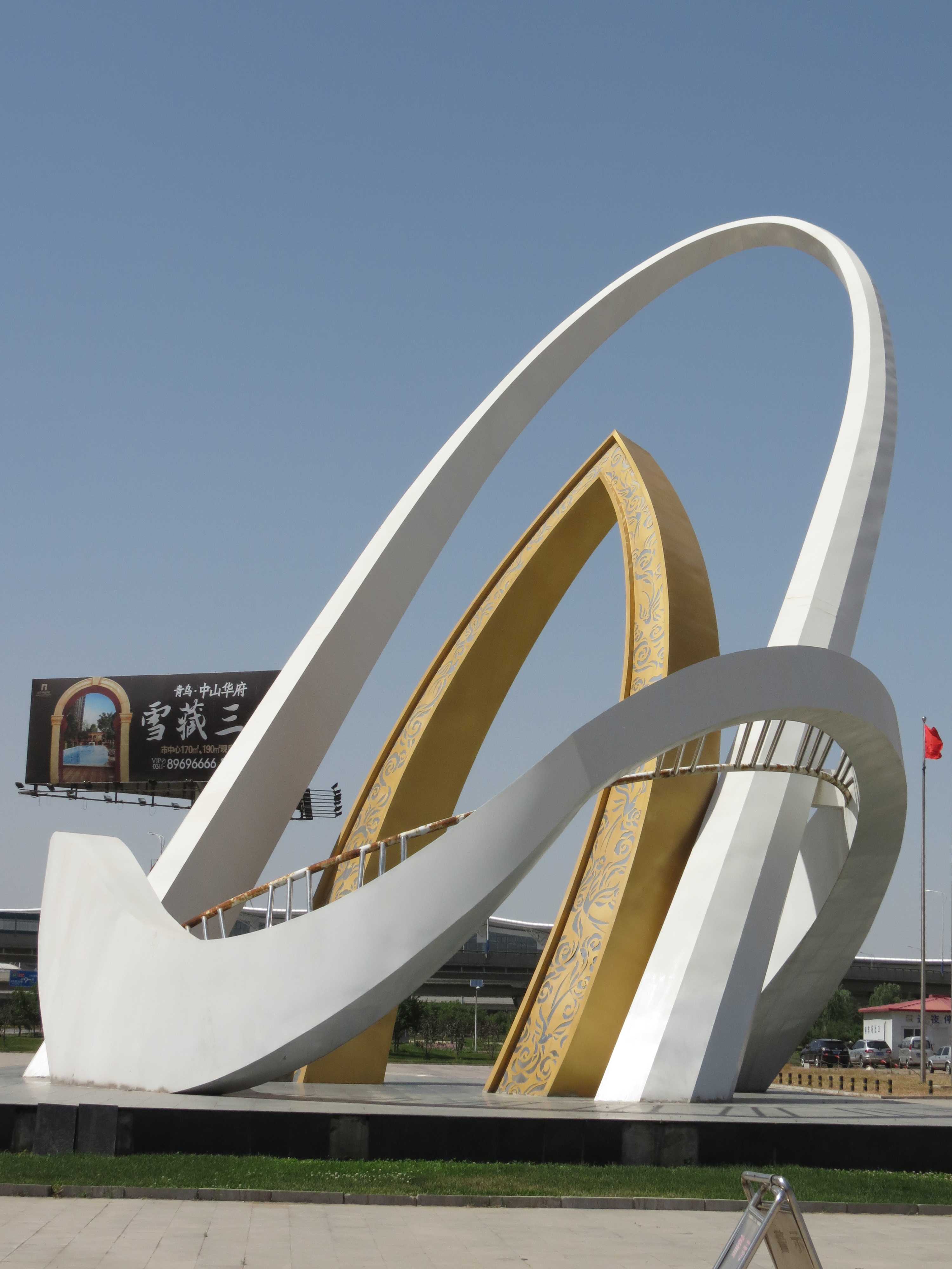 機(jī)場(chǎng)大型雕塑，不銹鋼機(jī)場(chǎng)雕塑，不銹鋼廣場(chǎng)景觀