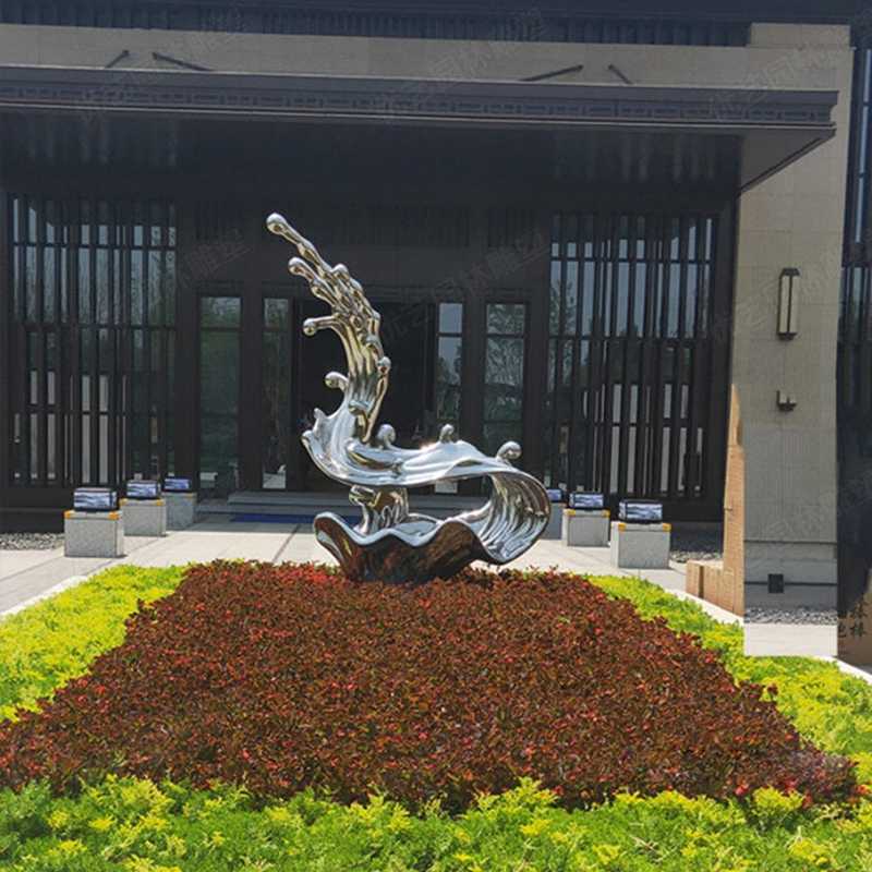 不銹鋼水滴雕塑，不銹鋼雕塑廠家